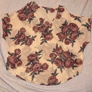 Flower sheer woman’s top